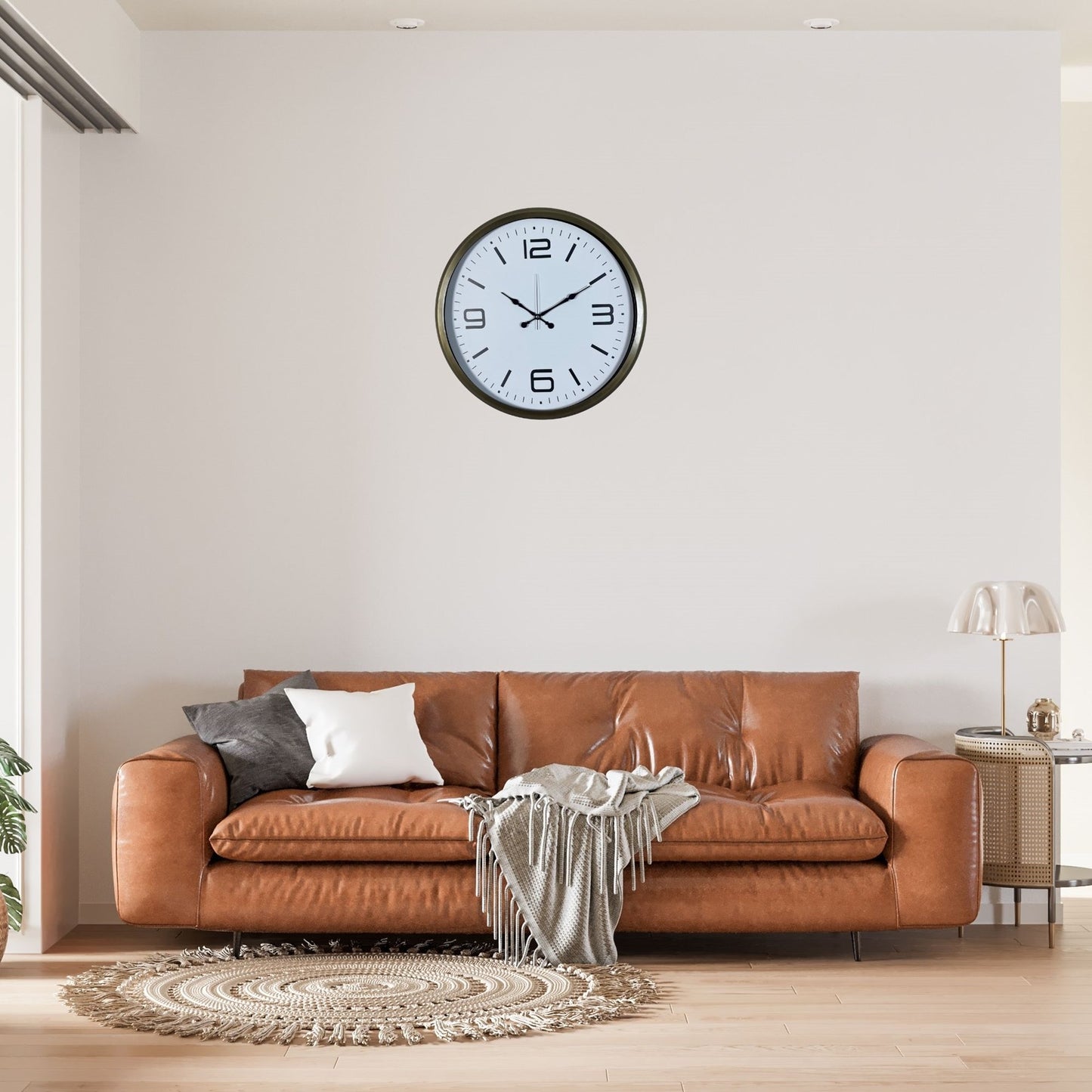 Eskitme Modern 52 Cm Metal Dekoratif Duvar Saati