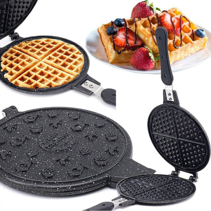 20CM GRANİT DÖKÜM WAFFLE TAVA BAKALİT SAP (5643)