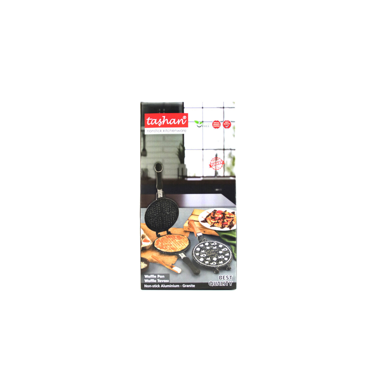 20CM GRANİT DÖKÜM WAFFLE TAVA BAKALİT SAP (5643)