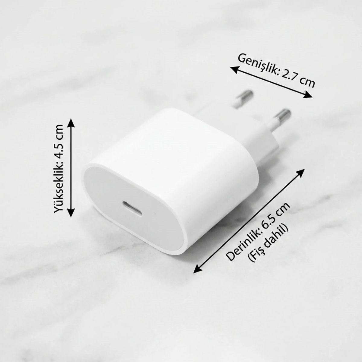 20W USB-C Hızlı Şarj Adaptörü – Power Delivery (PD) Destekli Güç Adaptörü, Güvenli Şarj Başlığı (5643)