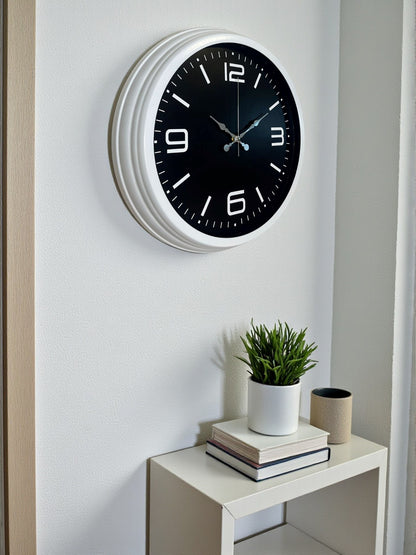 Prime White 40 Cm Metal Modern Duvar Saati