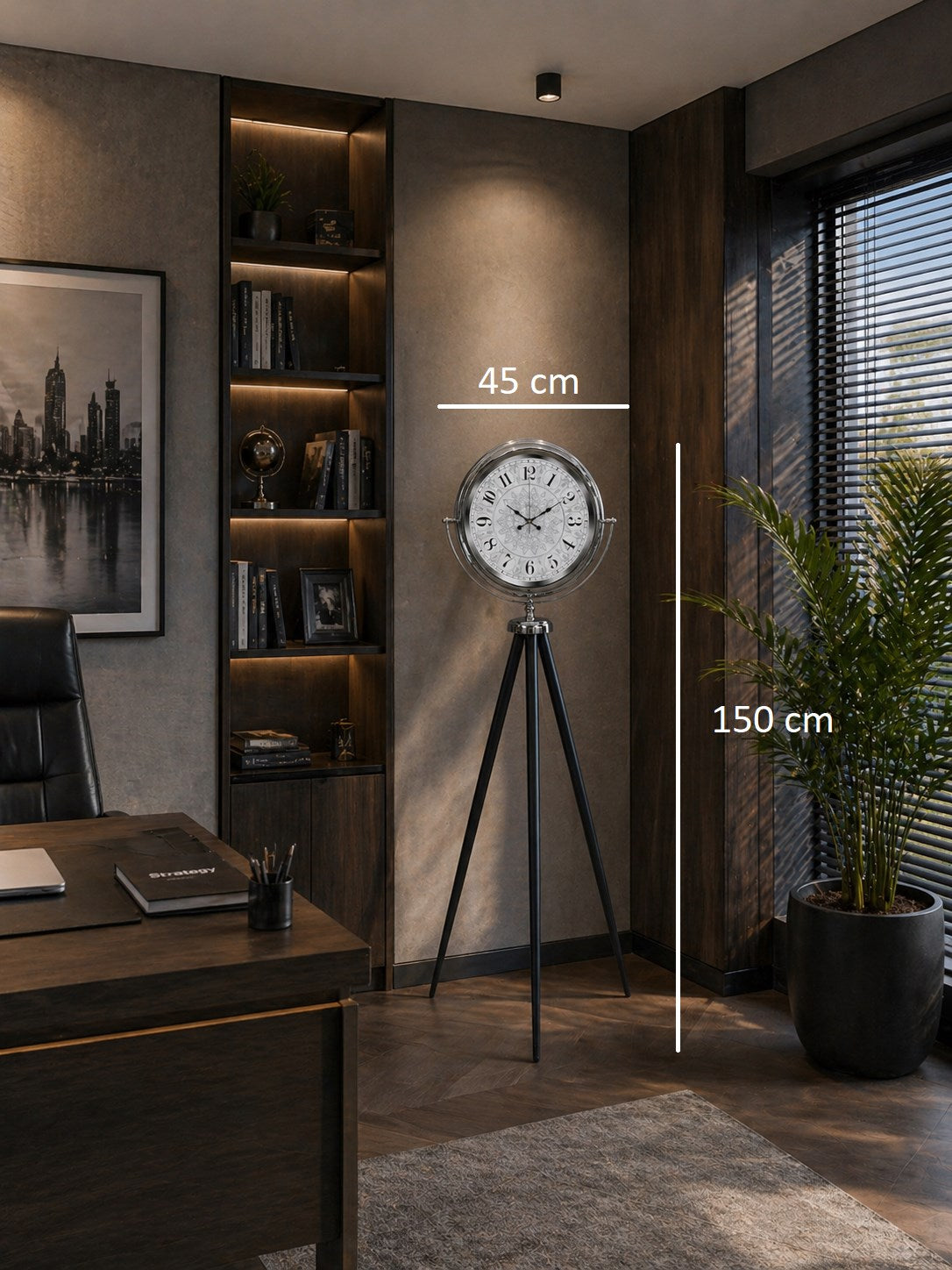 Elegance Desenli Tripod Ayaklı Saat