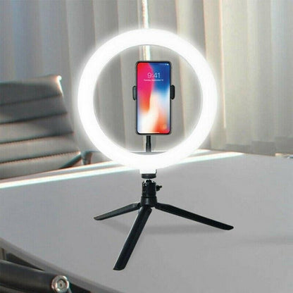 BUFFER® 8inç 20cm Youtube Instagram Tiktok Selfie Stüdyo Video Fotoğraf Ring Light Tripod Led Halk