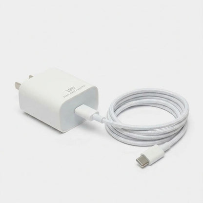 25W Hızlı Şarj Adaptörü USB-C to Type-C Kablolu – PD Destekli, Süper Hızlı Şarj Cihazı (5643)