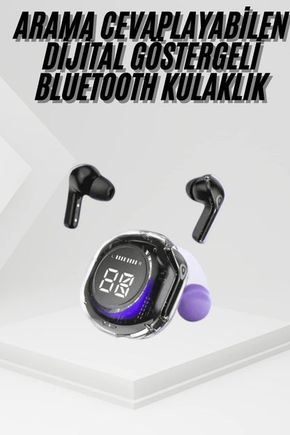 Kablosuz Dijital Göstergeli Powerbanklı IOS ve Android Uyumlu Kulaklık