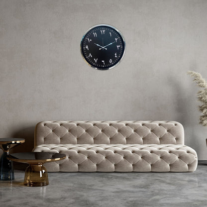 Krom Arapça Rakamlı 52 x 52 Cm Duvar Saati