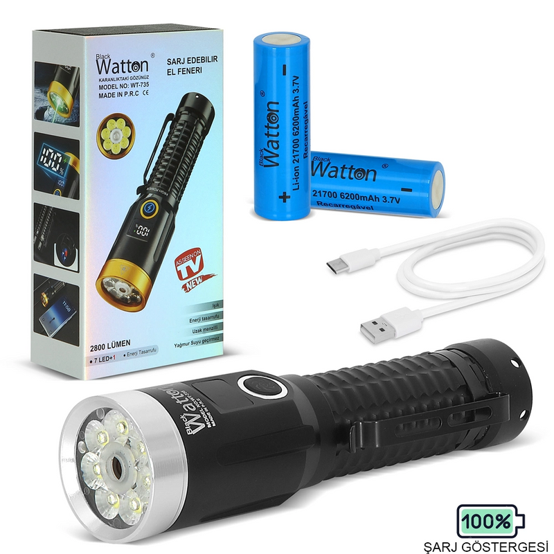 2800 Lümen Özel Seri Yeşil Lazer Özellikli Mıknatıslı Wt-735