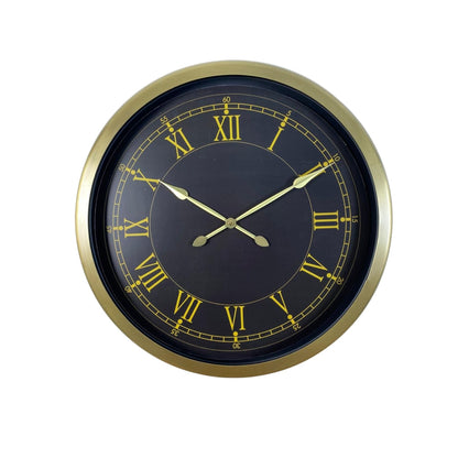 Retro Roma Rakamlı 60 x 60 Cm Metal Duvar Saati