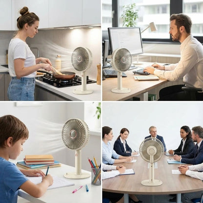 BUFFER® 3 Kademeli Masaüstü Fan – Telefon Tutuculu Standlı Taşınabilir Mini Fan ZB161