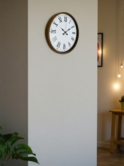 36 Cm Kahverengi Dekoratif Duvar Saati