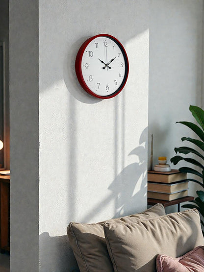 36 Cm Standart Kırmızı Duvar Saati