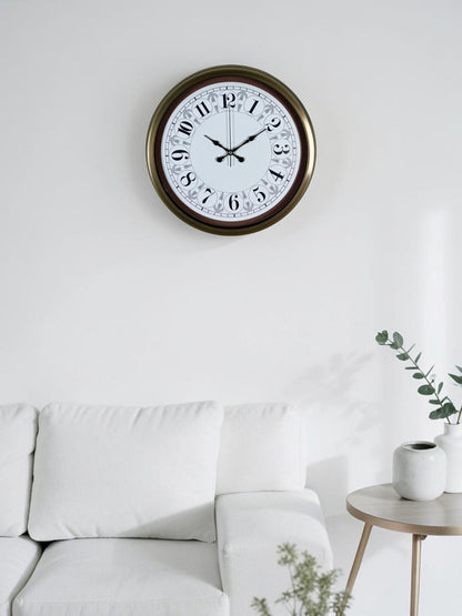 Eskitme Motifli 40 Cm Metal Duvar Saati