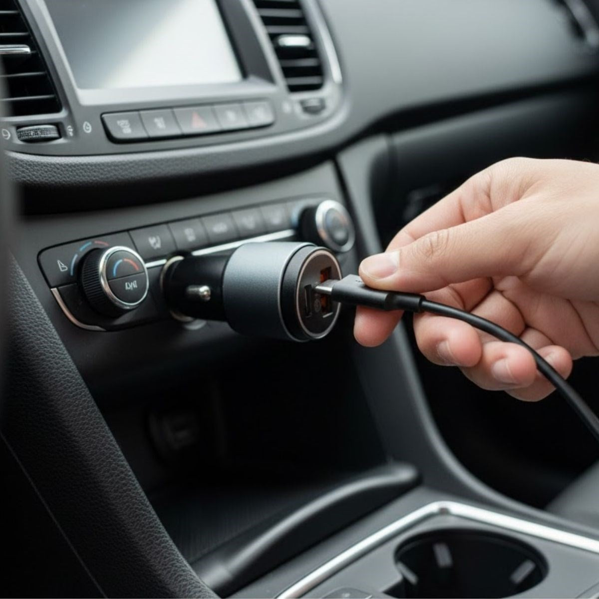 BUFFER® Araç İçi Çakmaklığa TakılanType-C ve USB Girişli 2 Portlu Hızlı Şarj Adaptörü