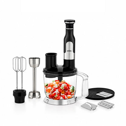 2HIZ AYAR - PASLANMAZ ÇELİK BIÇAK EL MULTİ BLENDER SETİ 2 LT HAZNELİ SHB-7534 (5643)