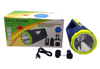 2İN1 30W - 10W COB LED USB - OTO ŞARJLI EL FENERİ PROJEKTÖR (5643)