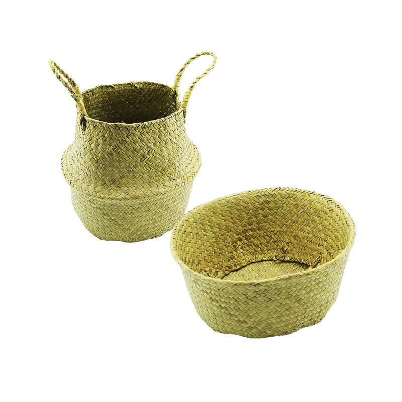 2IN1: KULPLU - KULPSUZ HASIR ORGANİZER SEPET Ç: 33 - 25CMY:15-30CM (5643)