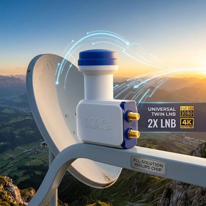 2Lİ UYDU LNB UNIVERSAL TWIN FULL HD - 3D - 0.1dB RLE-200 (5643)