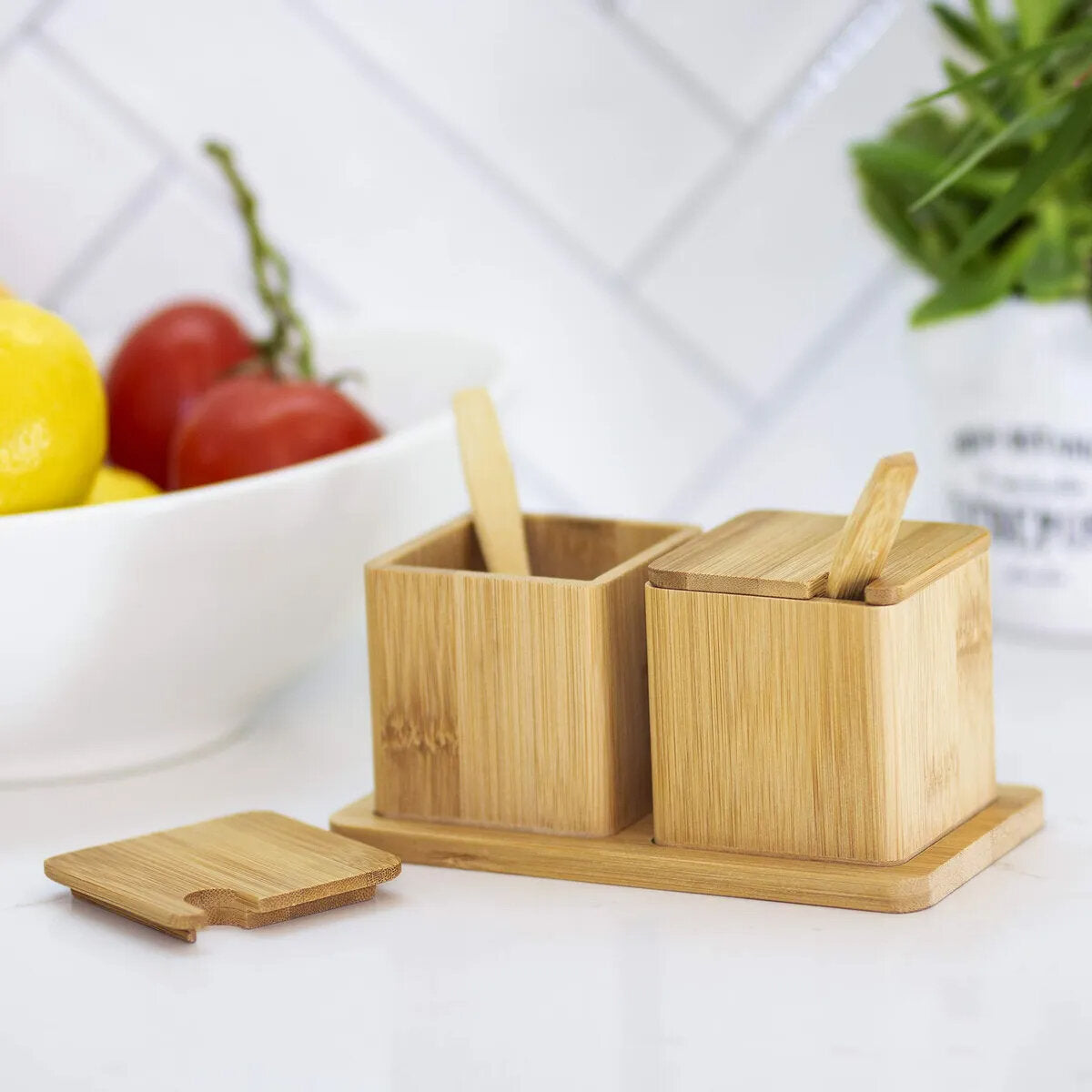 2PCS BAHARATLIK - TUZLUK AHŞAP BAMBU (5643)