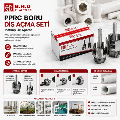 2PCS PPRC BORU DİŞ AÇMA MATKAP UÇ APARAT (5643)