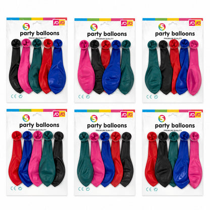 30 PAKET - 5PCS ORTA BOY RENKLİ - 30CM PARTY BALON TOPTAMDA 150 ADET BALON (5643)