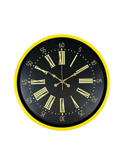36 Cm Sarı Modern Duvar Saati