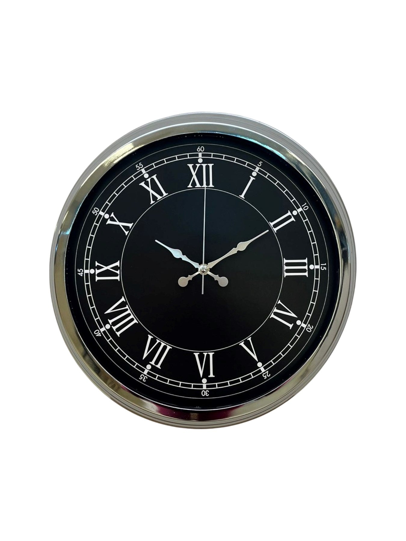 Elegance 40 Cm Metal Krom Duvar Saati