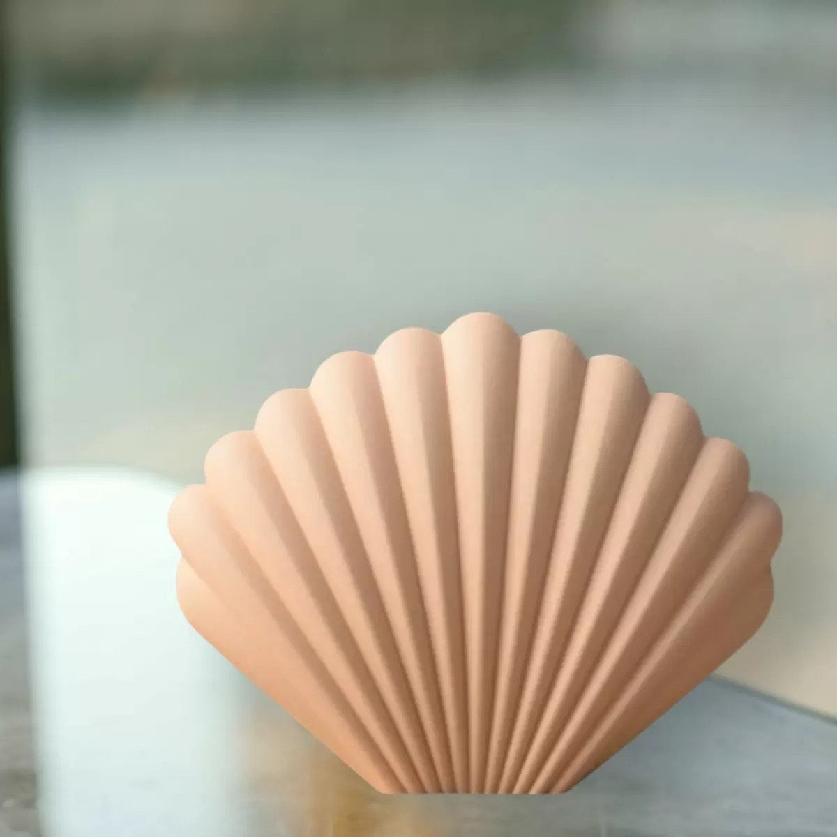 Deniz Kabuğu Formlu 3d Modern Dekoratif Boyanabilir Vazo