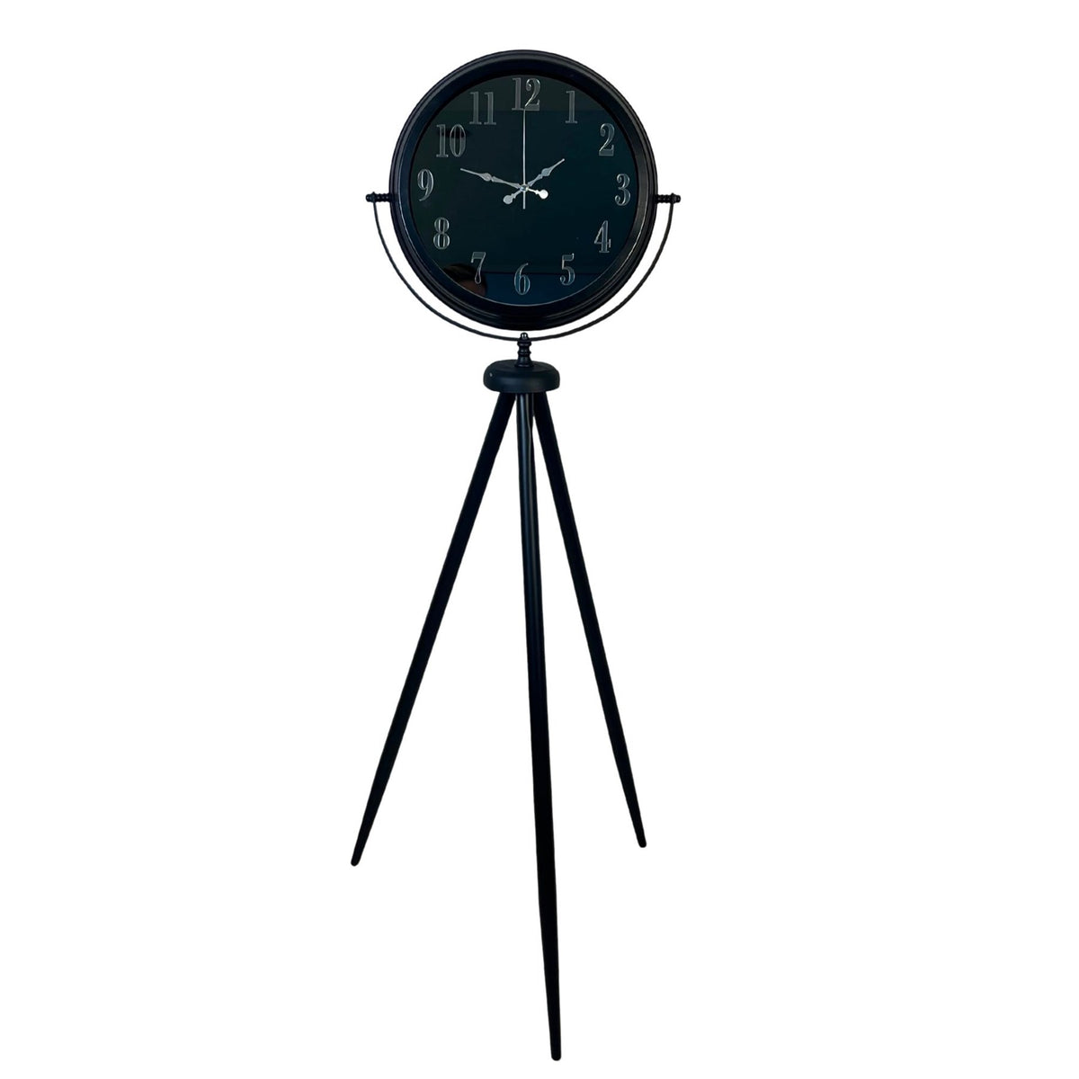 Siyah Elegance Aynalı Tripod 150 x 45 Cm Ayaklı Saat