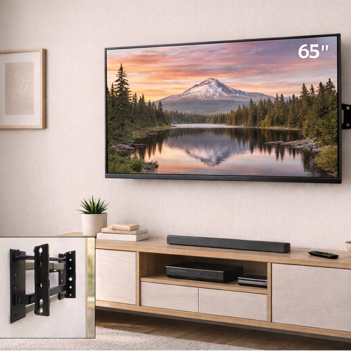 65 İnç ve 32 İnç - 65 İnç Sabit TV Askı Aparatı - LCD LED TV Uyumlu - 82-165 cm