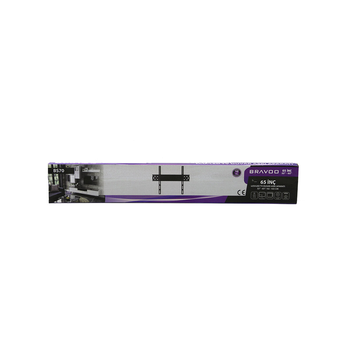 65 İnç ve 32 İnç - 65 İnç Sabit TV Askı Aparatı - LCD LED TV Uyumlu - 82-165 cm