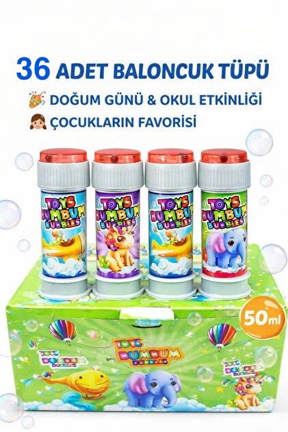 36 ADET BUMBUM BALONCUK KÖPÜK TÜPÜ (5643)