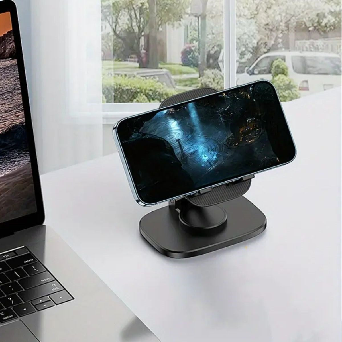 360 Döner Masaüstü Mobil Telefon Tutucu Standı (5643)