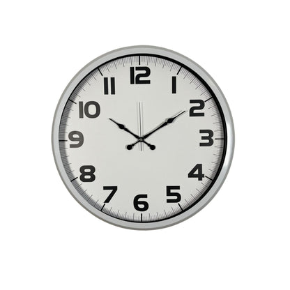 Beyaz Klasik Şık 52 Cm Metal Duvar Saati