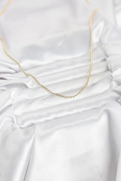 CM 14K Gold Renk Top Zincirli Model 60 cm Kadın Kolye