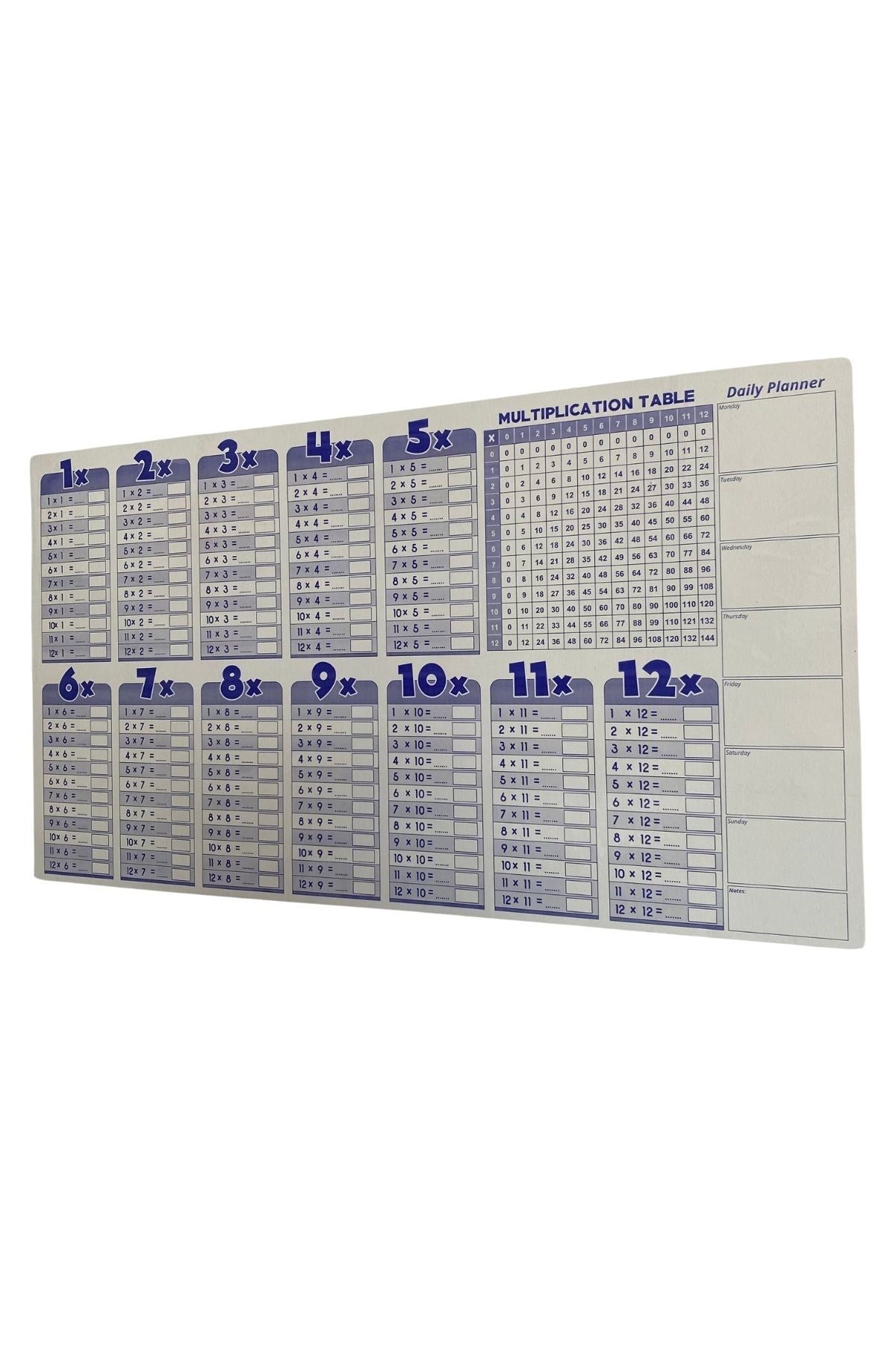 BUFFER® Statik Akıllı Kağıt Ingilizce Çarpım Tablosu 100x56 Cm