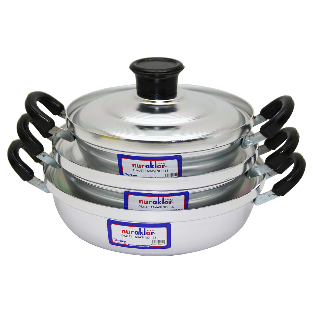 3LÜ ALÜMİNYUM OMLET SET NO-18-20-22 (5643)