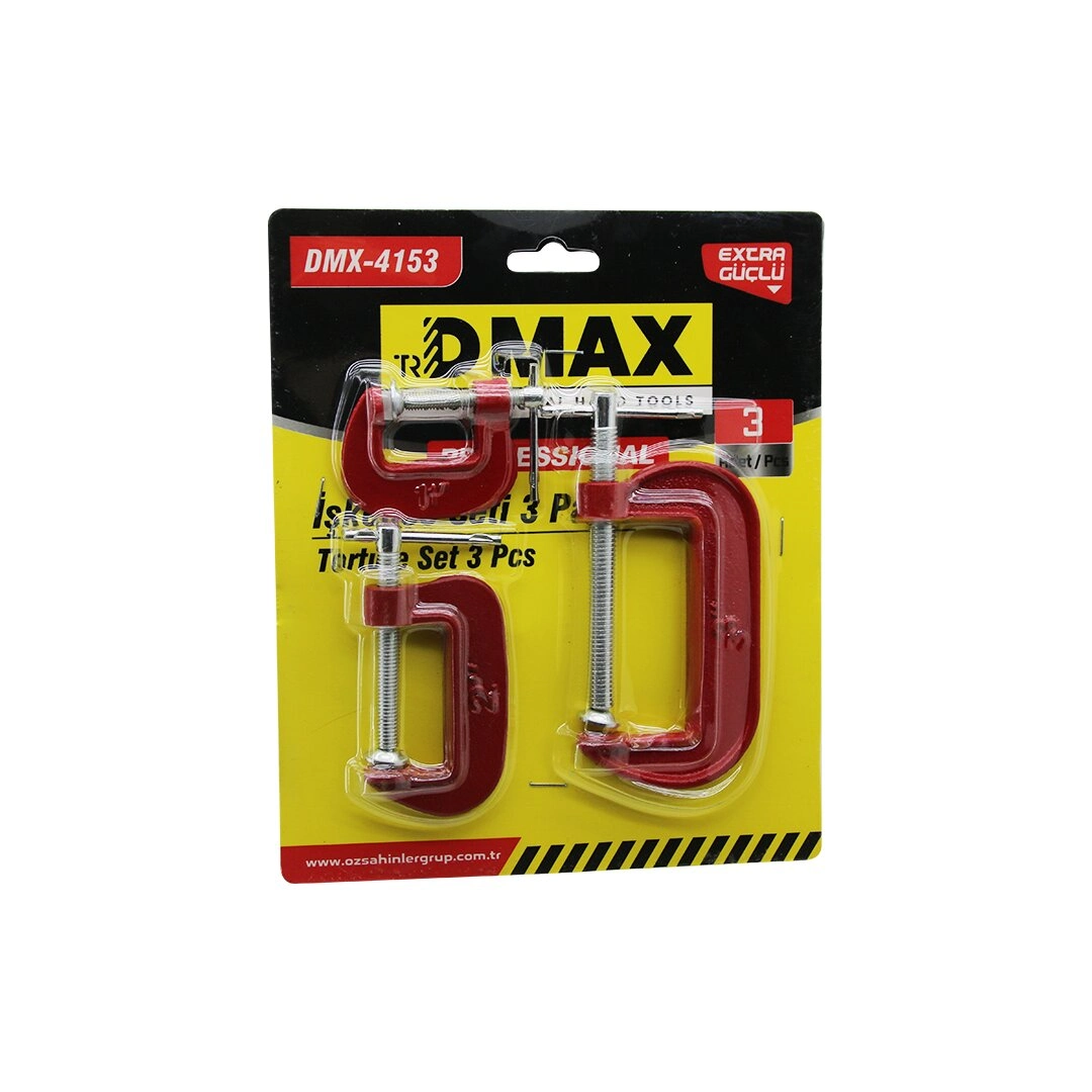 3pcs Mini İşkence Mengene Seti Çelik Karbon 25-50-75mm