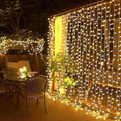 3x3m Premium Perde Led - 8 Fonksiyonlu, Su Geçirmez İç Dış Mekan Teras Dekor Işıkları