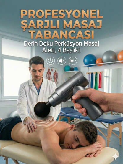 4 Başlıklı 6 Kademeli Titreşimli Şarjlı Mini Masaj Aleti