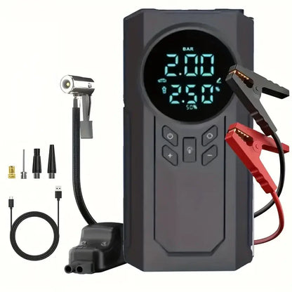 4’ü 1 Arada Lastik Şişirici – Akü Takviyesi – Powerbank – Led Işık (5643)