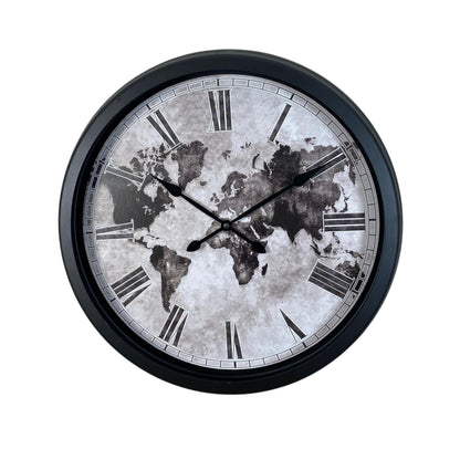Siyah Atlas 60 x 60 Cm Metal Duvar Saati