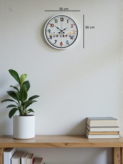 36 Cm Beyaz Çocuk Odası Duvar Saati