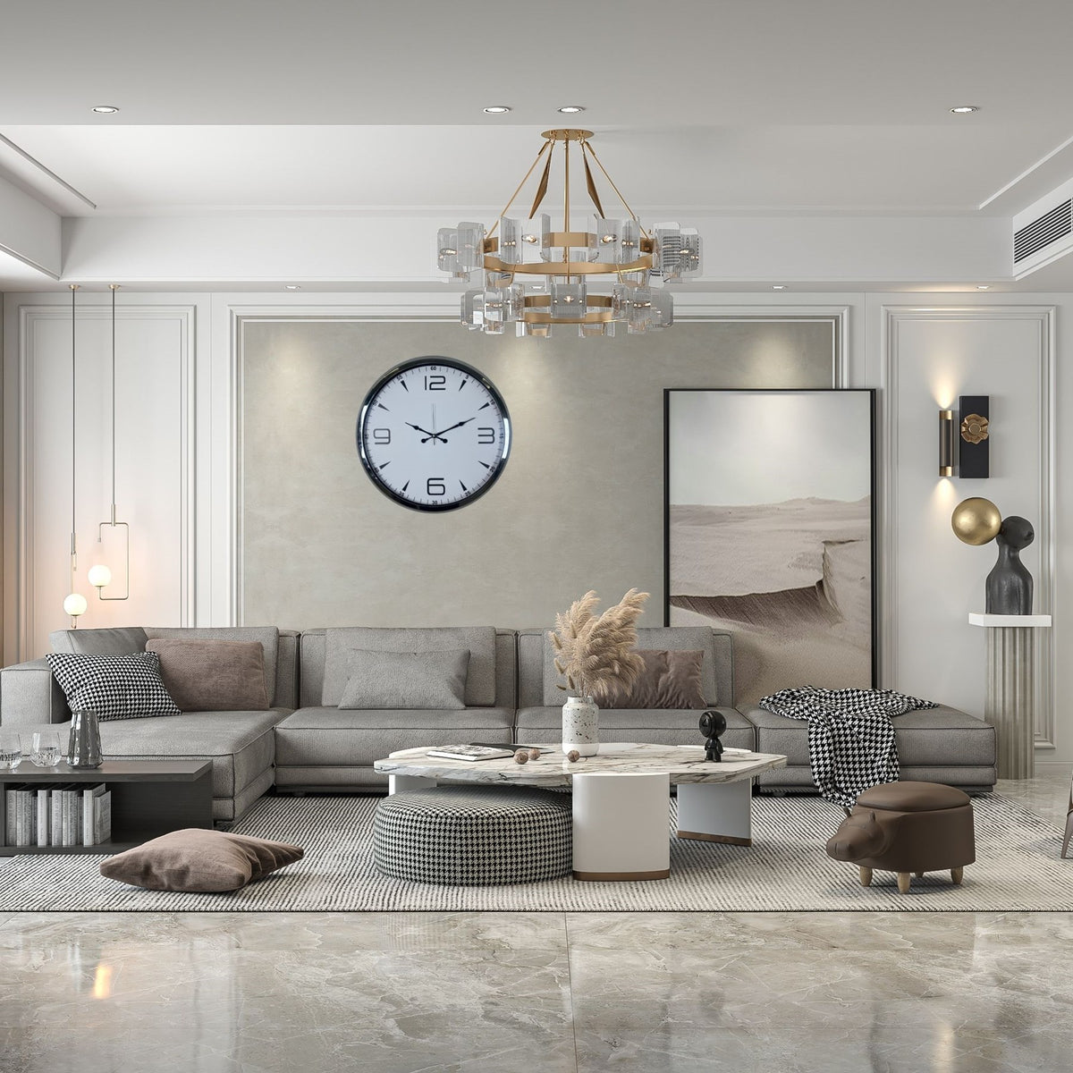 Regal Silver 52 x 52 Cm Duvar Saati