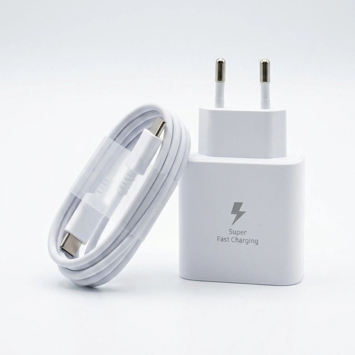 45W Süper Hızlı Şarj Adaptörü USB-C PD 3.0 PPS Fast Charger + 5A Type-C to Type-C Kablo (5643)