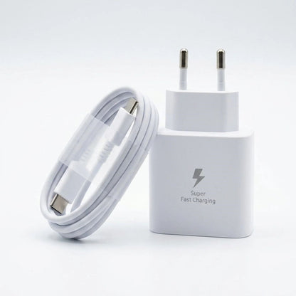 45W Süper Hızlı Şarj Adaptörü USB-C PD 3.0 PPS Fast Charger + 5A Type-C to Type-C Kablo (5643)