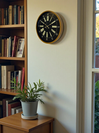 36 Cm Modern Kahverengi Duvar Saati