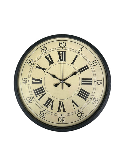 36 Cm Siyah Retro Tasarım Duvar Saati
