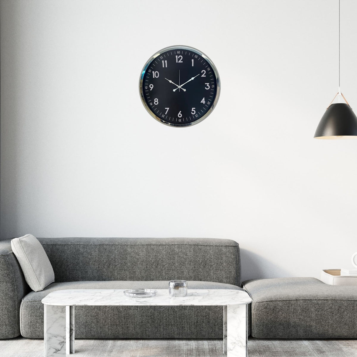 Krom Standart Dekoratif 52 x 52 Cm Duvar Saati