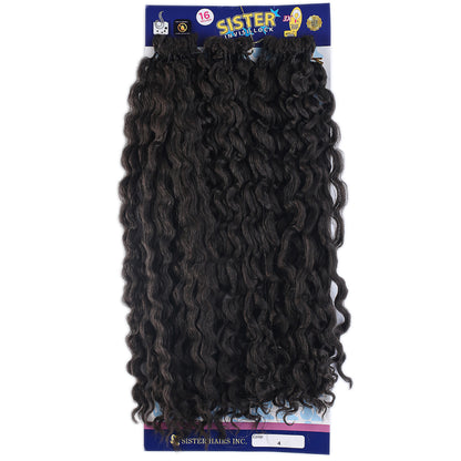 Sister Afro Dalgası Saç-Kahverengi 4