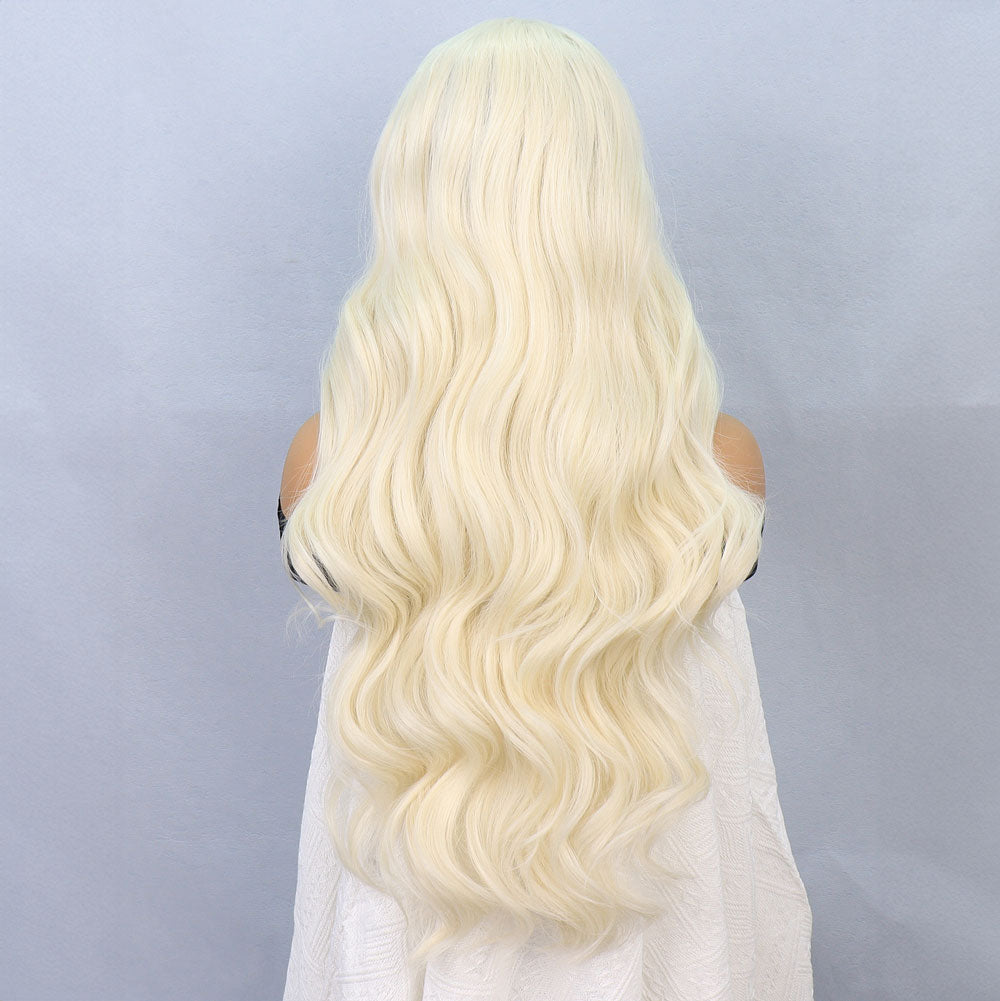 Platin Fiber Sentetik Front Lace Tül Peruk